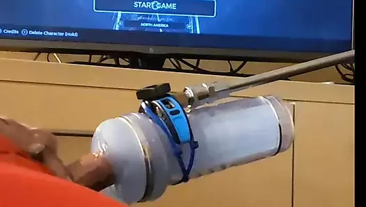 Sleeve porn video – Awesome machine and gaming makes for lots of cum