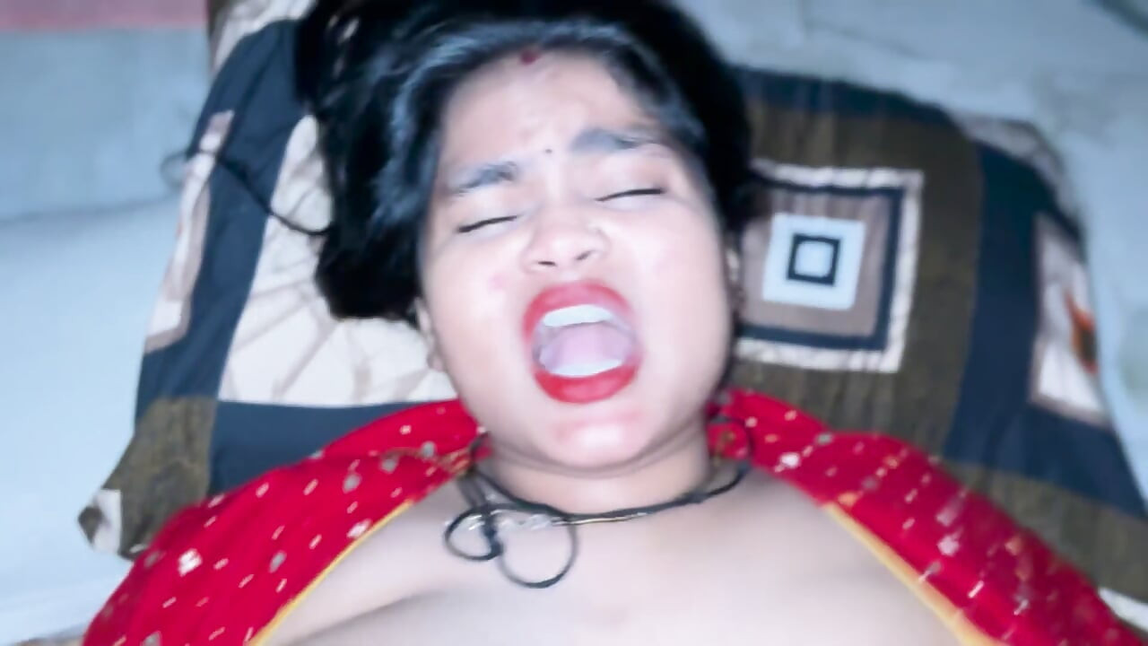 My Hot Indian Wife in Red Saree Seduced Me for Full Night Wild Ride