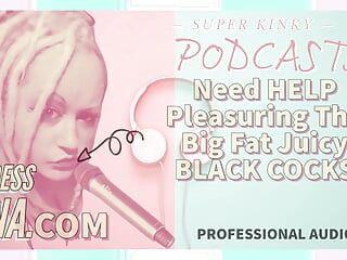 APENAS ÁUDIO - Kinky podcast 8 precisa de ajuda para dar prazer aos grandes paus pretos suculentos