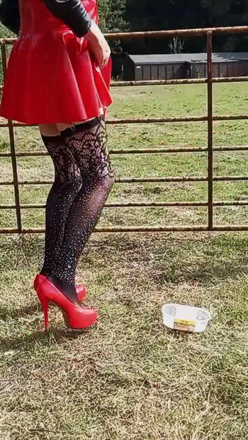 Unforgettable moment from "Tranny Milk Maid Making Deliveries"