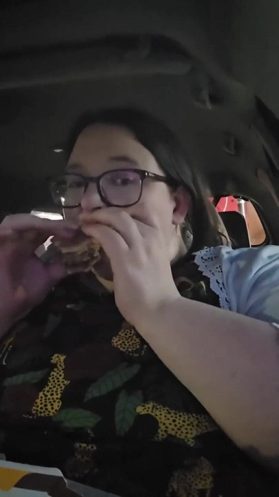 Stuffing My Belly in the Fast Food Carpark
