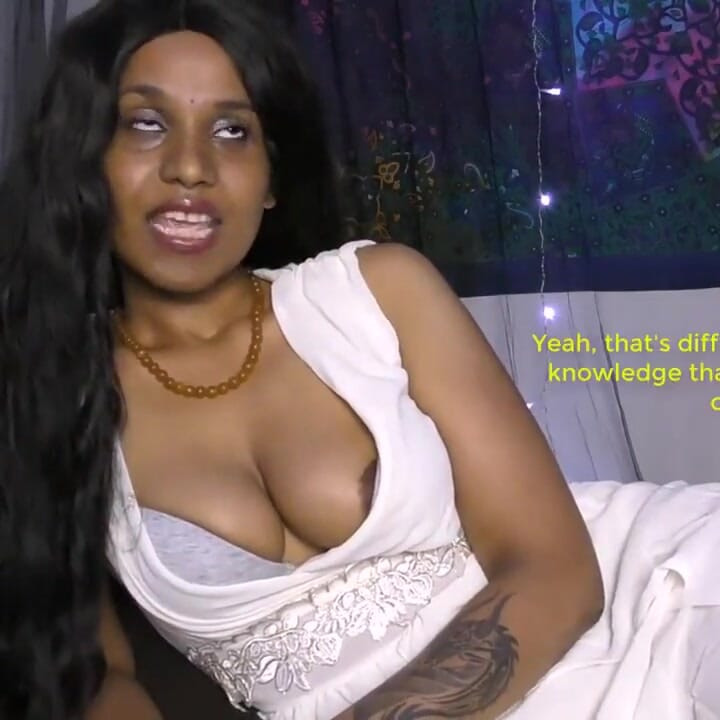 Dark skin Indian girl Lily a naughty pornstar striptease masturbation (Indian language)