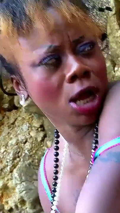 Must-see moment from "Black Ebony MILF seduces Young White Guy to Fuck on Beach"