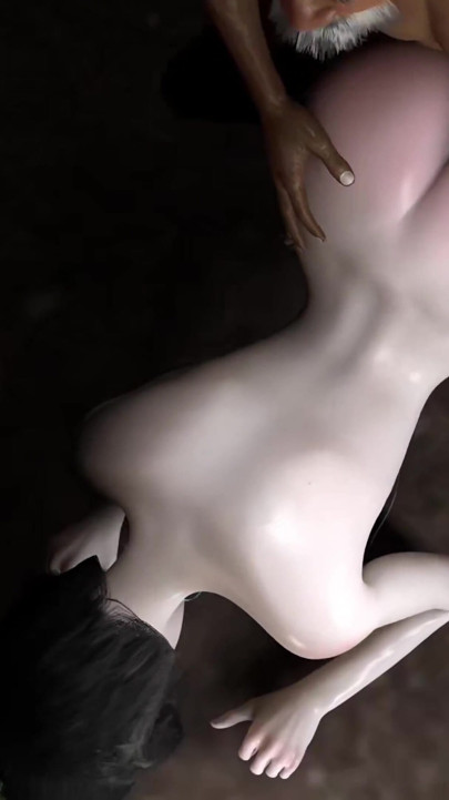 3D Big Boobs Slut Teasing the Old Dick to Fuck Her Pussy