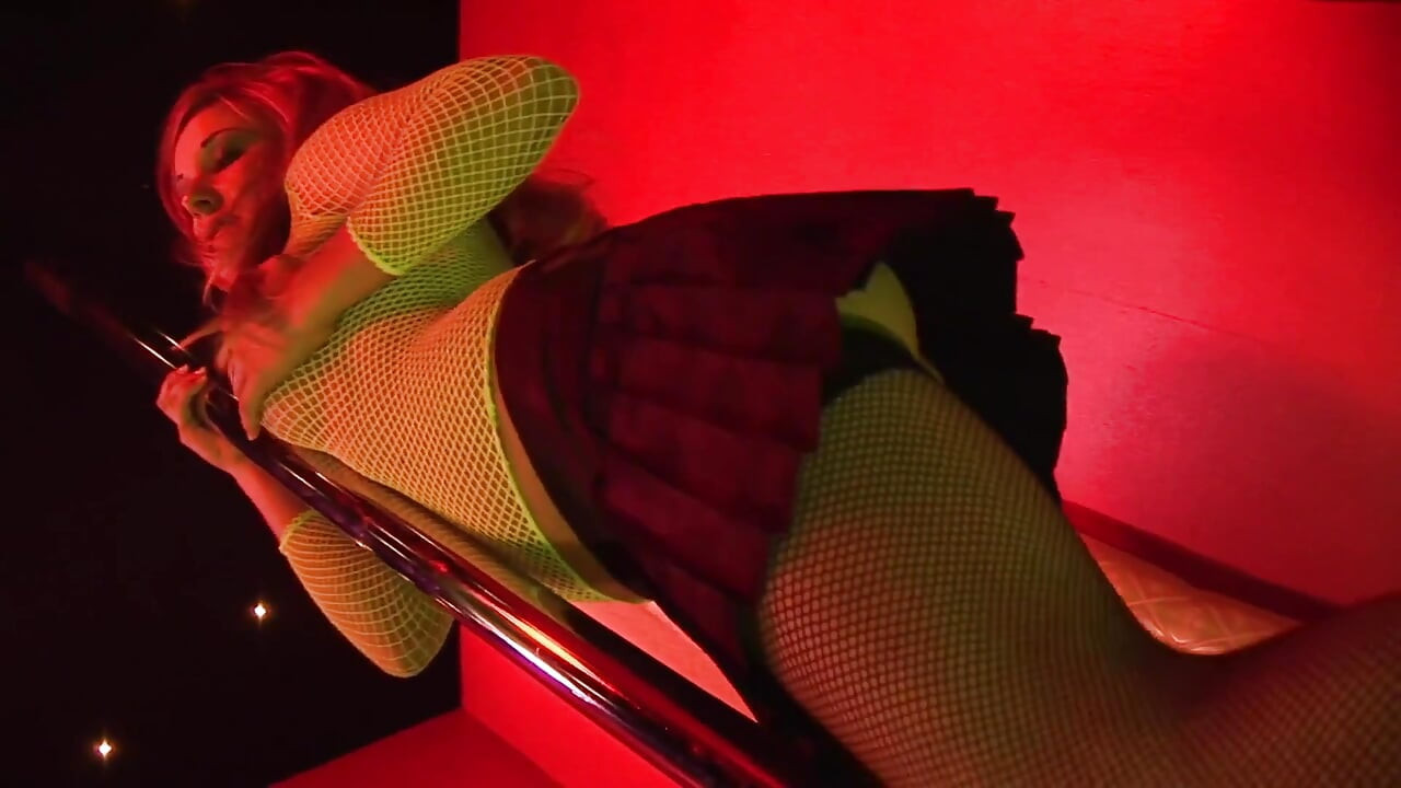 Curly haired babe gives pleasure and takes in a red room