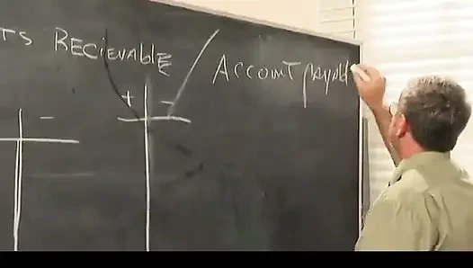 Mature teacher takes the pussy of a wild student