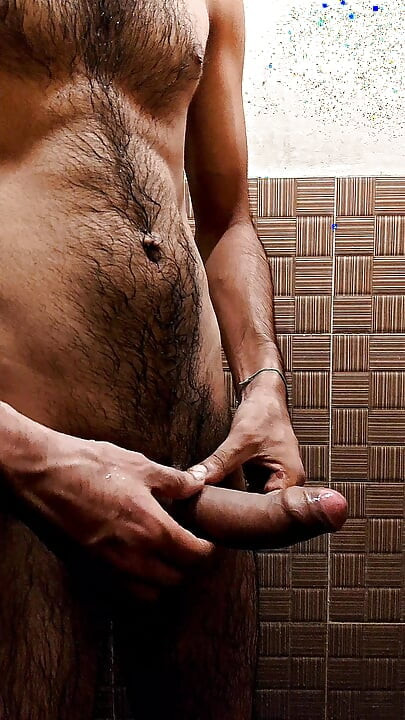 Desi boy in bathroom