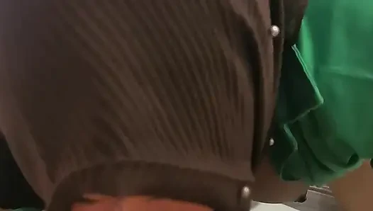 The waitress boy satisfies customers in hopes of tipping.