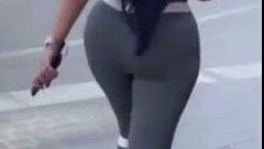 A VERY SEXY CURVY IRANIAN  GIRL WITH SEXY ASS IS WALKING
