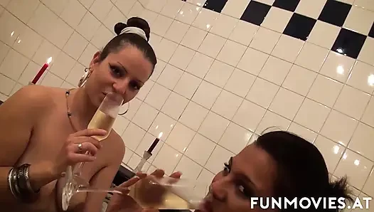 Lesbians working on their pussies