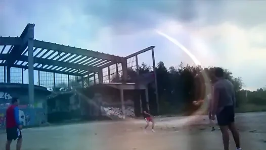 Vahşi Sarışın Yoğun Parmaklama Ve Makaslama Kaosu Içinde