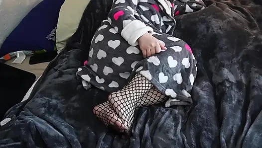 Aldatan evli kadın ayakla muamele ve dölleme