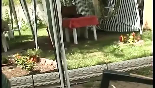 Impudent young slut provokes a customer showing him her pussy