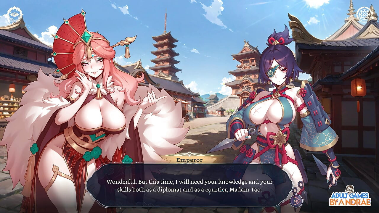 Harem Fantasy - Kinky Ninja Scroll Gameplay Part 1 - Entering the Village of Kagura