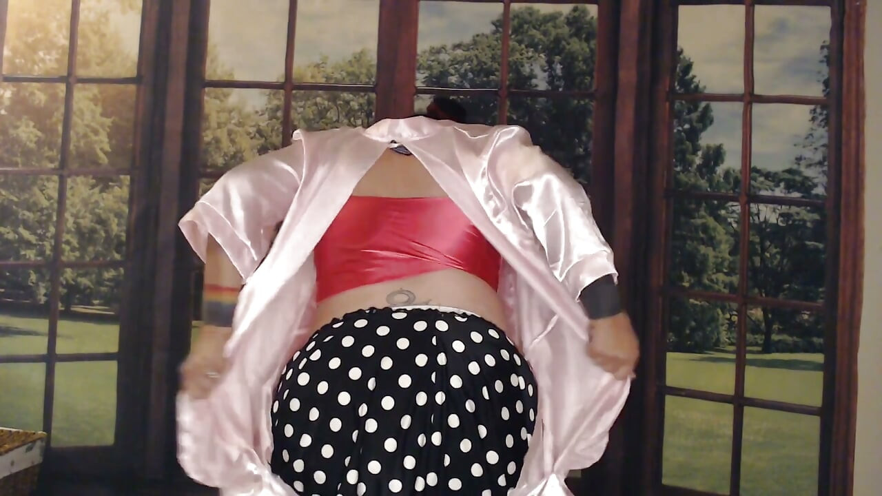 Satin Top Skirt Robe Rip up