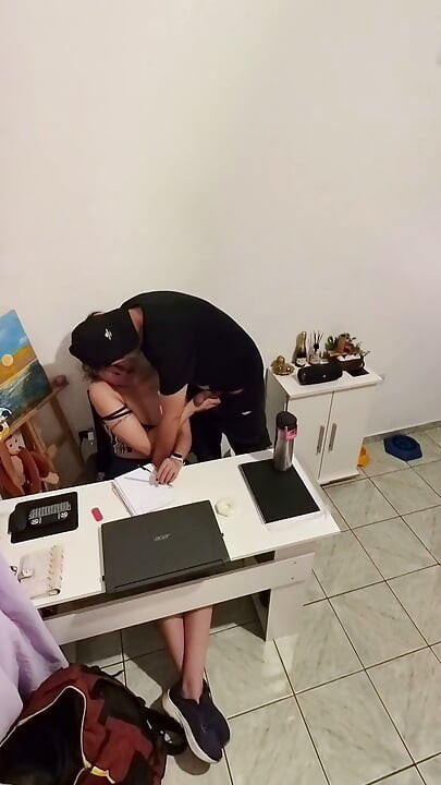 Fucking his stepdaughter until he ejaculates all over her.