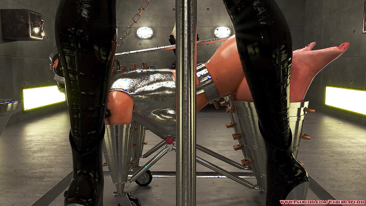 Slave Stuck in Steel Bitchsuit - 3D Metal Bondage Training