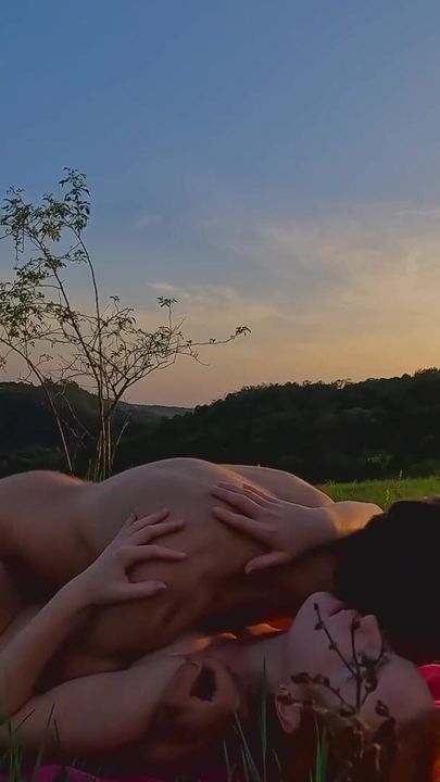 Memorable moment from "Romantic love making on a hot summer day - REAL COUPLE IN NATURE"