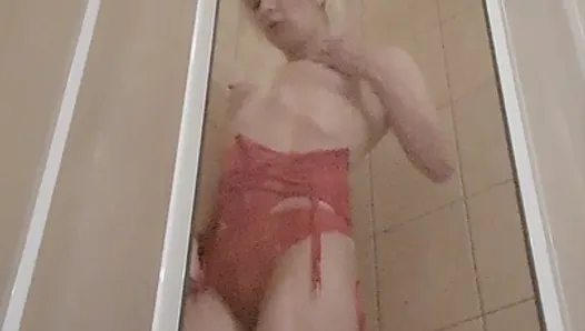 I watch my sexy wife play in the shower