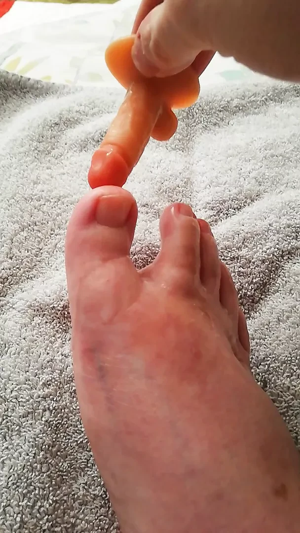 Deformed foot get fucked dildo footjob handicap disability