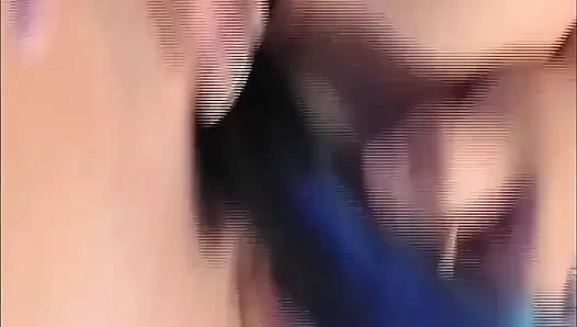 Blonde Amateur Deepthroats Blue Dildo Then Rides It