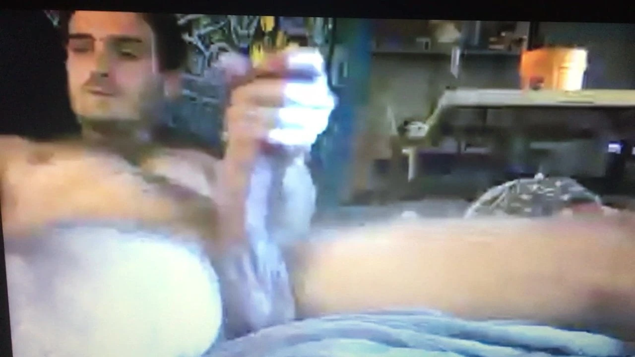 Hot straight redneck guy edging huge horse cock and balls