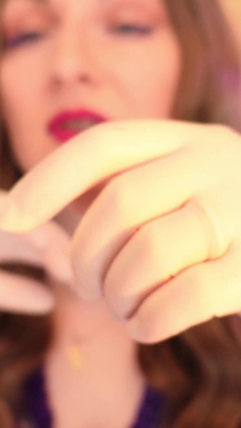 Captivating moment from "JOI jerk off instructions, wearing surgical gloves & latex, very slow, with snaps. Arya Grander,"