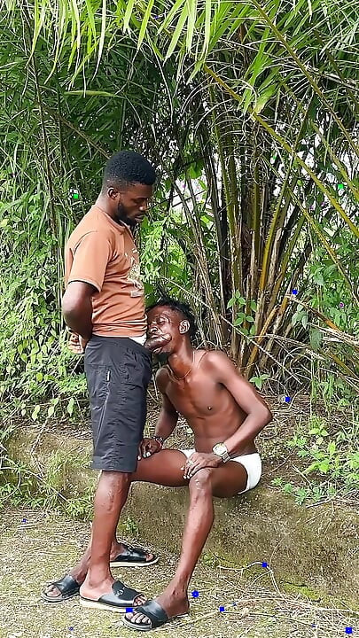 Ebony Black Bareback Outdoor Sex