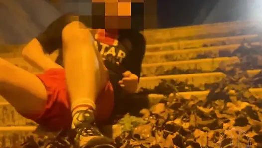 Amateur Boy in Football Gear Caught Wetting Himself in the Street
