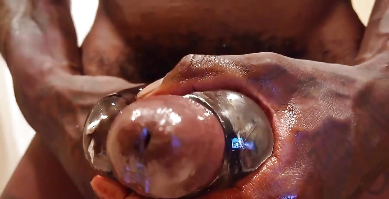 Hallelujah Johnson Masturbating solo sex toy BBC cum cumshot