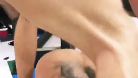 Tattooed Slut Three Cock Rough Anal Squirting