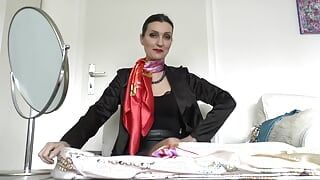 5 Beautiful New Satin Scarves Demonstration Worn as a Scarf