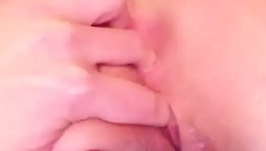 Sexy slut fingers ass and pussy from behind