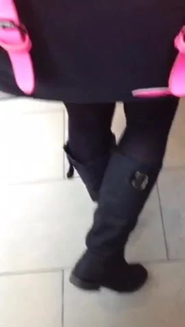 Asian woman in lift