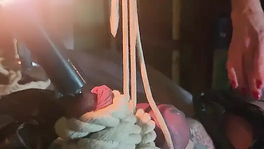 Goode Girl Flogging Balls by Candle Light POV