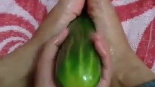 Footjob my cucumber 2