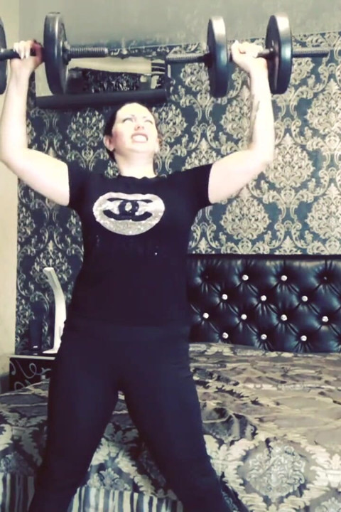 Intense exercises and strain and struggle with big weights