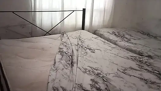 Sexy Stepmom Cleans the Bedroom in a Thong and Films Herself for Her Stepson