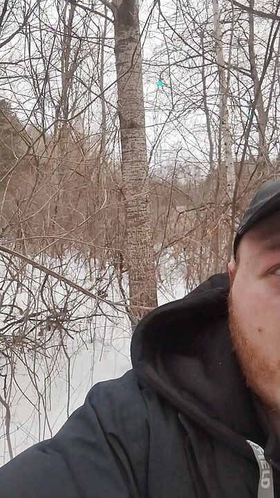 Fat autistic guy jerks & cums in forest pt. 8