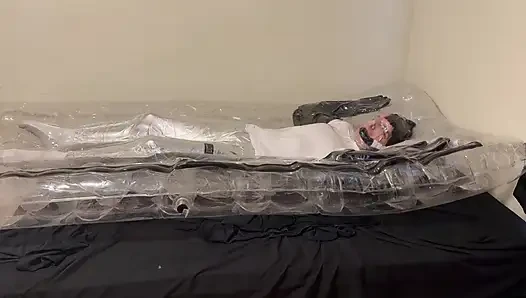 Nov 3 2025 - Vacbed time in my swimcap and silver pants