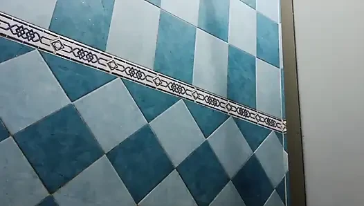 Zusammenstellung von mexikanischer molliger Karmica in der Dusche