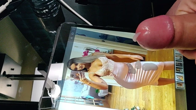 CUM on curvy blonde hottie