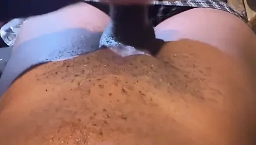 I'm amazed by my stepbrother's huge dick and jerk his dick until he cums