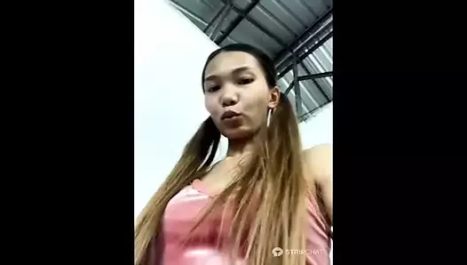 Thai cutie showing her body on camera