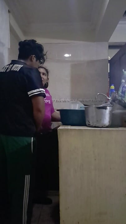 Employee Fucking and Sucking When She Washes Dirty Dishes