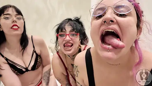 Chubby Girls Silly Faces, Saliva, Mouth, Tongue and Teeth Fetish