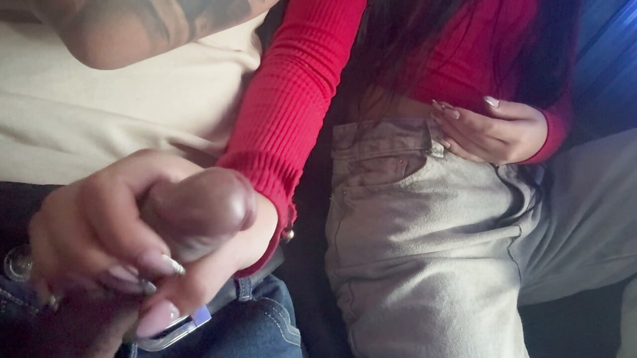 Teen Road to jerkoff and fingering pussy with in service bus