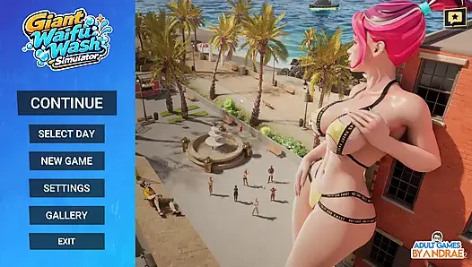 Gameplay raksasa waifu wash simulator bagian 1 - pekerjaan pembersihan pertama untuk vellory