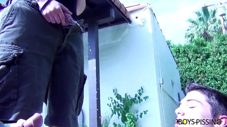 BoyPissing: Michael Dora Drills Riley Michaels Ass Following A Piss Feast