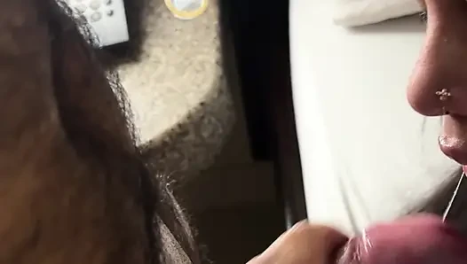 The best blowjob in the world very wet and with a lot of saliva ends up in my ass